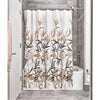 InterDesign Anzu 72 in. H X 72 in. W Black/Tan Natural Bamboo Shower Curtain Polyester