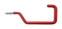 Rafter Screw Hook, Red Vinyl-Coated Steel (Pack of 6)