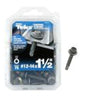 Teks No. 12  x 1-1/2 in. L Hex Washer Head Zinc-Plated Steel Roofing Screws 75 pk