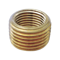 JMF 3/4 in. MPT x 1/2 in. Dia. FPT Yellow Brass Pipe Face Bushing (Pack of 5)