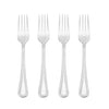 Pfaltzgraff Silver Stainless Steel Flatware Dinner Fork Set 4 pk