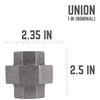 STZ Industries 1 in. FIP each X 1 in. D FIP Black Malleable Iron Union (Pack of 5)