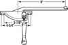 Prime-Line Zinc-Plated Gray Steel Left Single-Arm Casement Window Operator For Steel Framed Windows