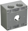 Bell 36 cu in Square Aluminum 2 gang Weatherproof Box Gray
