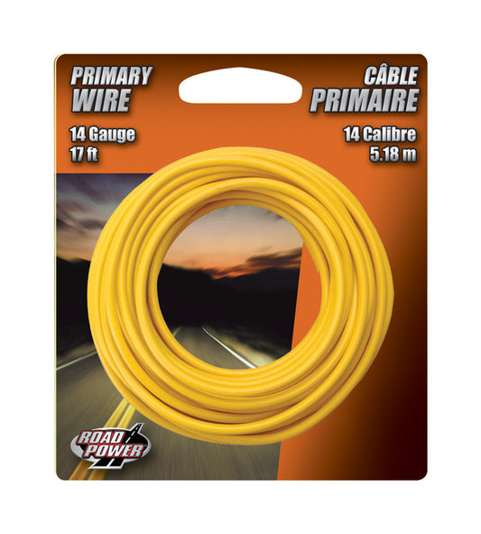 Coleman Cable 17 ft. Stranded 14 Ga. Primary Wire Yellow