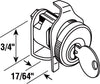 Prime-Line Brushed Nickel Steel Clockwise Mailbox Lock