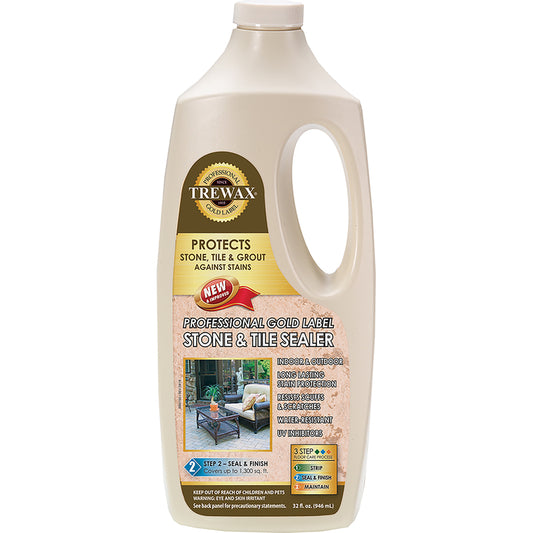 Trewax Clear Acrylic Urethane Interior/Exterior Low Odor Stone and Tile Sealer Finish 32 oz.