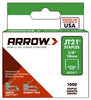 Arrow Fastener JT21 7/16 in. W x 3/8 in. L 23 Ga. Wide Crown Light Duty Staples 1000 pk (Pack of 5)