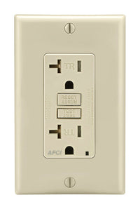 Leviton 20 amps 125 V Duplex Light Almond AFCI Outlet 5-20R 1 pk