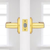 Kwikset Sedona Transitional Satin Brass Passage Lever Right or Left Handed