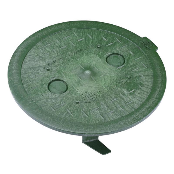 NDS SureFit 6 in. W X 2 in. H Round Valve Box Cover Green
