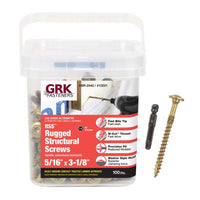 GRK Fasteners 5/16 in. in. X 3-1/8 in. L Star Hex Head W-Cut Structural Screws (Pack of 2)