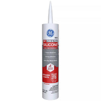 GE Silicone 1 White Silicone 1 Tub and Tile Silicone 10.1 oz. (Pack of 12)