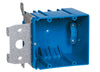 Carlon 34 cu in Rectangle PVC 2 gang Outlet Box Blue