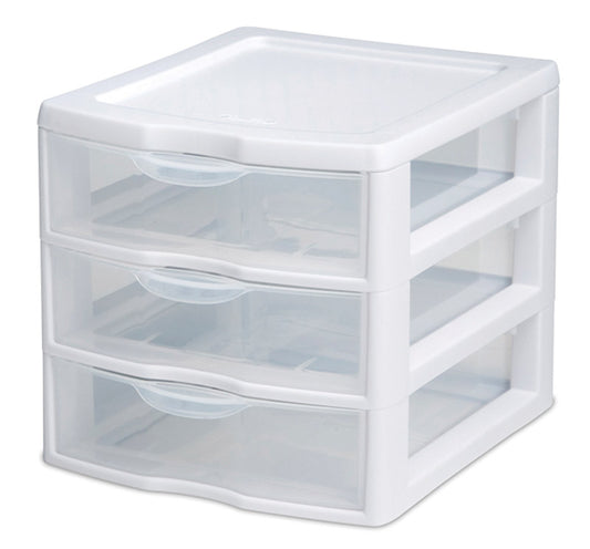 Sterilite 6.875 in. H x 7.25 in. W x 8.5 in. D Stackable Drawer Organizer (Pack of 6)