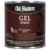 Old Masters Semi-Transparent Rich Mahogany Oil-Based Alkyd Gel Stain 0.5 pt