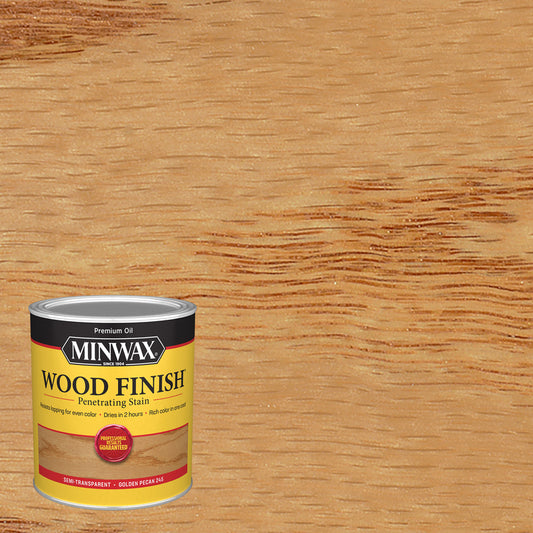 Minwax Wood Finish Semi-Transparent Golden Pecan Oil-Based Wood Stain 1 qt. (Pack of 4)