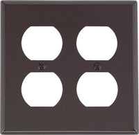 Leviton Brown 2 gang Plastic Duplex Wall Plate 1 pk