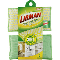 Libman Power Scrub Dots Medium Duty Sponge for Pots and Pans 6 in. L