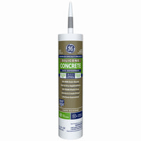 GE Advanced Light Gray Silicone 2 Concrete and Masonry Caulk Sealant 10.1 oz. (Pack of 12)
