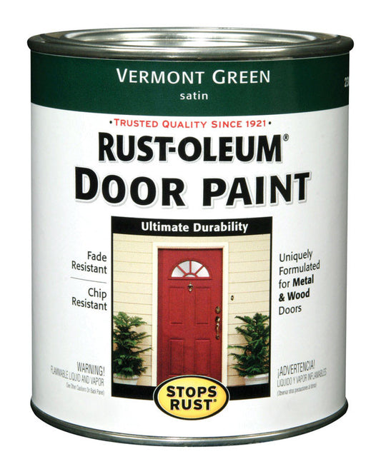 Rust-Oleum Stops Rust Satin Oil Base Door Paint Exterior and Interior 1 qt