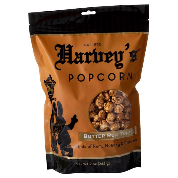 Palomitas de maíz con caramelo y ron y mantequilla de Harvey, en bolsa de 9 oz (paquete de 12)