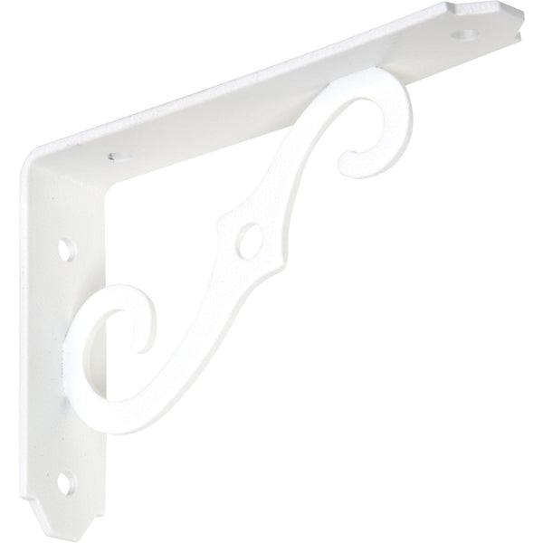 152BC Soporte para estante ornamental de 5 x 3-1/2 pulgadas - Blanco antiguo