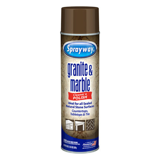 Sprayway Clean Scent Granite and Marble Cleaner Foam Spray 19 oz.