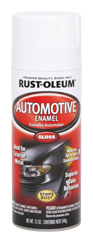 Rust-Oleum Automotive Gloss White Enamel Spray Paint 12 oz (Pack of 6).
