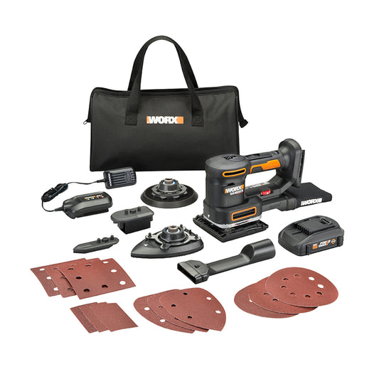 Worx Cordless Lithium Ion Battery 5-in-1 Multi Sander Attachment Kit 20V 10,000 OPM
