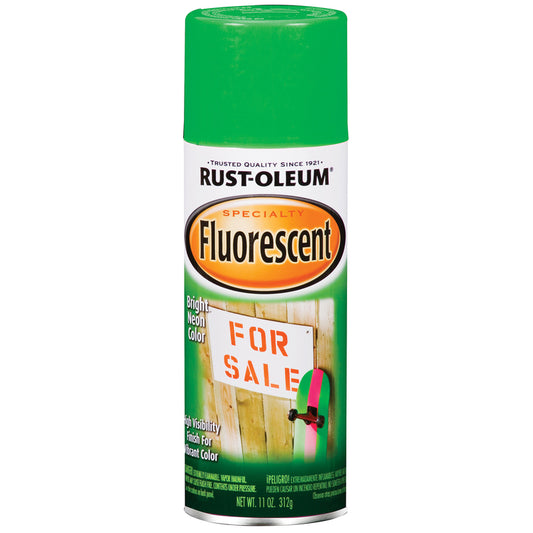 Rust-Oleum Specialty Fluorescent Green Spray Paint 11 oz. (Pack of 6)