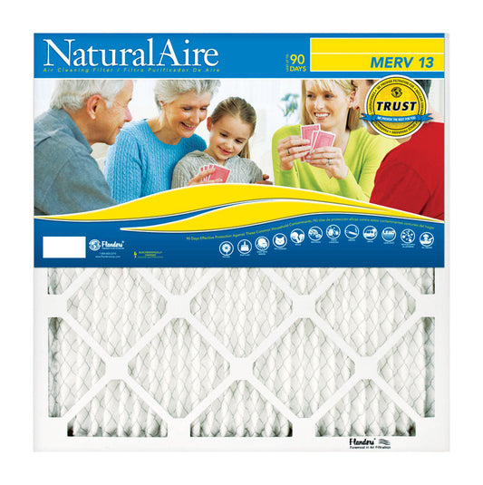 AAF Flanders NaturalAire Polyester Synthetic Pleated Air Filter 25 H x 20 W in. (Pack of 12)