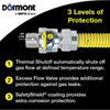 Dormont SmartSense 1/2 in. Flare Sizes X 5/8 in. D OD 48 in. Stainless Steel Gas Connector Kit