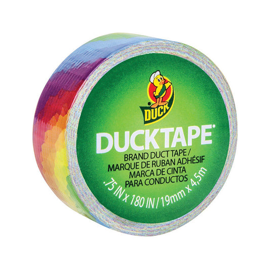 Duck 0.75 in. W x 180 in. L Multicolored Rainbow Duct Tape (Pack of 6)