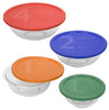 Pyrex Smart essentials 1, 1.5, 2.5, 4 Glass Assorted Mixing Bowl Set 8 pc. (Pack of 2)