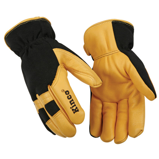Kinco Men's Indoor/Outdoor Thermal Work Gloves Black/Yellow XL 1 pair