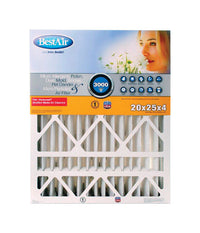 BestAir 25 in. W x 20 in. H x 4 in. D 13 MERV Pleated Air Filter (Pack of 3) - Open Box