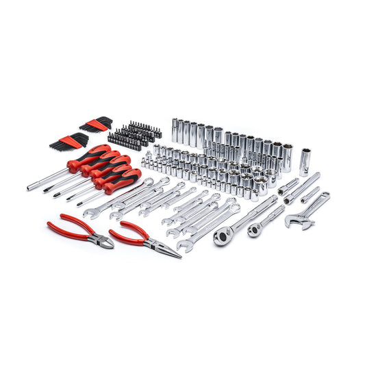 Crescent 1/4 and 3/8 in. drive Metric and SAE 6 Point Professional Mechanic's Tool Set 180 pc
