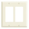 Leviton White 2 gang Thermoset Plastic Decorator Wall Plate 1 pk