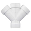Charlotte Pipe Schedule 40 3 in. Hub X 3 in. D Hub PVC Double Wye 1 pk