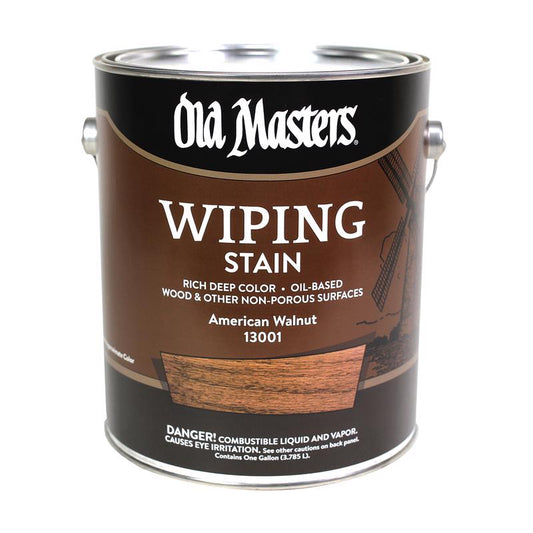 Old Masters Semi-Transparent American Walnut Oil-Based Wiping Stain 1 gal (Pack of 2)