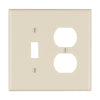 Leviton Light Almond 2 gang Thermoplastic Duplex/Toggle Wall Plate 1 pk