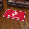 U.S. Marines Red 3ft. x 5ft. Plush Area Rug