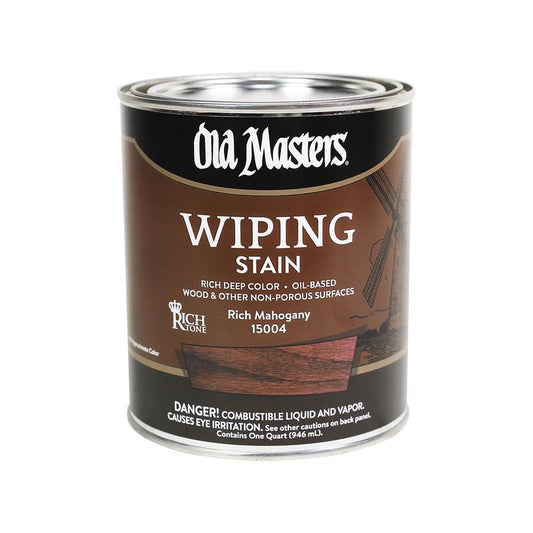 Old Masters Semi-Transparent Rich Mahogany Oil-Based Wiping Stain 1 qt. (Pack of 4)