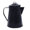 Columbian Home Black Porcelain Enamel Steel Granite Ware Coffee Boiler 12-Cups 100 oz. Capacity