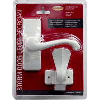 Larson Georgian Zinc-Plated White Zinc Lever Latches 1 pk - Open Box