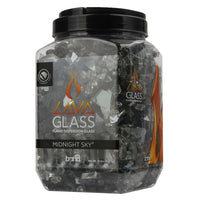 Bond Lava Midnight Sky Glass Fire Bowl Filler 8.66 in. H X 4.92 in. W X 5.12 in. D