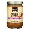 Woodstock Unsalted Non-GMO Smooth Dry Roasted Almond Butter - Case of 12 - 16 OZ
