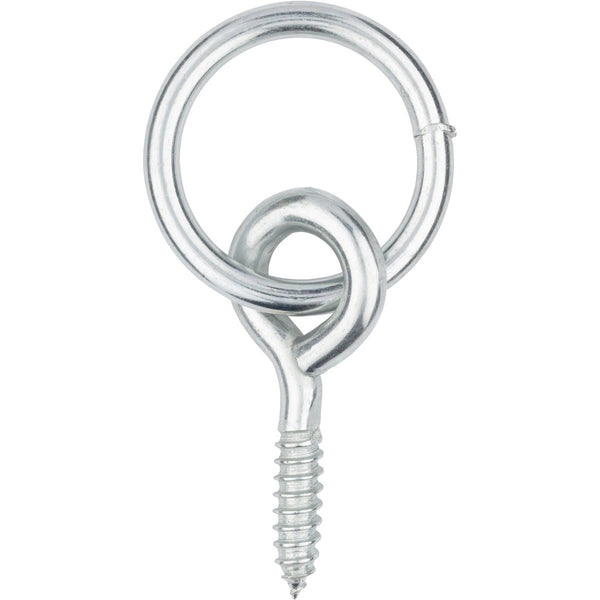 National Hardware Ring with Screw Eye 3/8 in x 3-1/2 in Zinc Plated