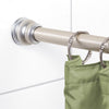Zenna Home NeverRust Shower Curtain Rod 72 in. L Silver